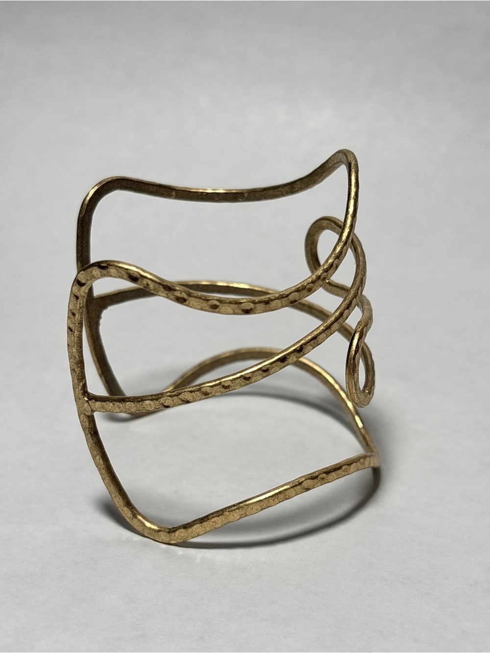 Gold Open Wave Cuff Bracelet